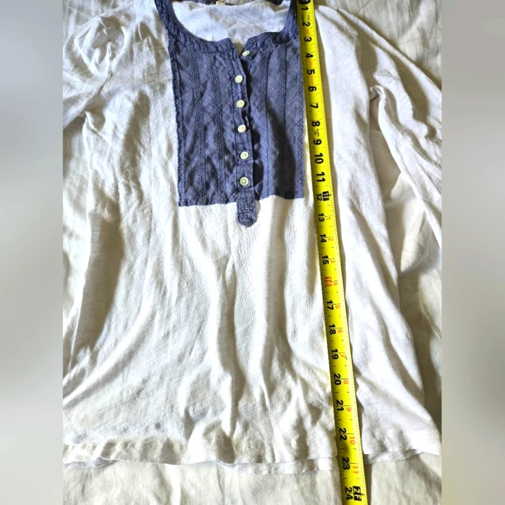 J. Crew Womens Cotton 3/4 Sleeve Top Size XS